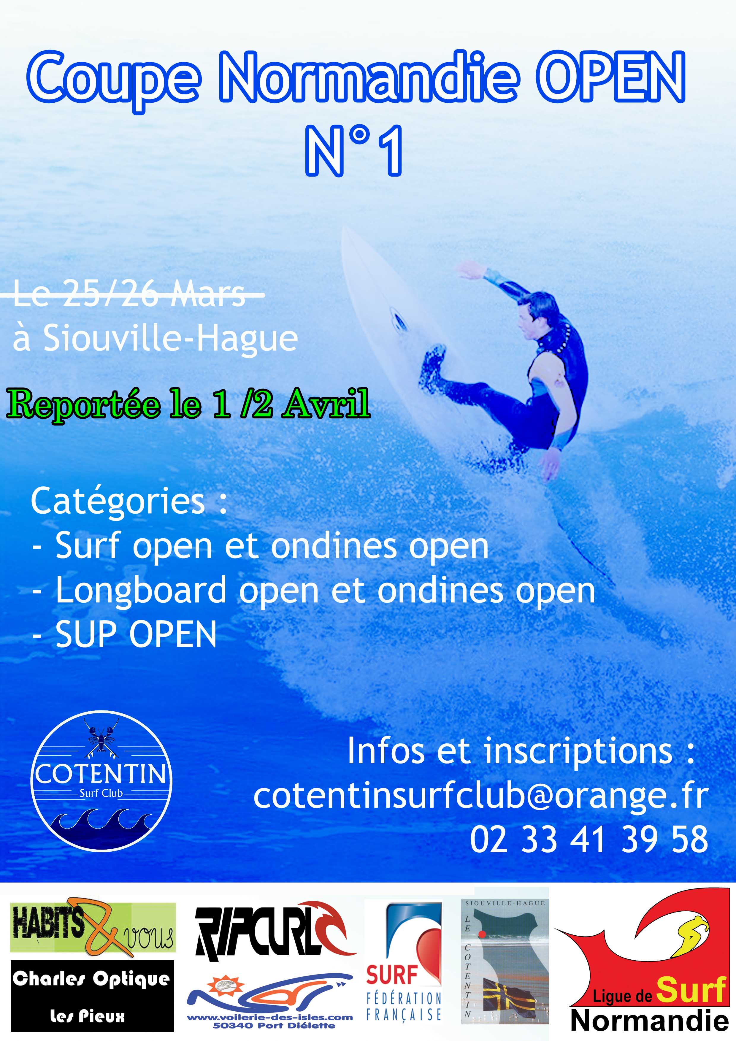 Coupe Normandie N° 1 Annulée et reportée Coupe Normandie N° 1 Annulée et reportée