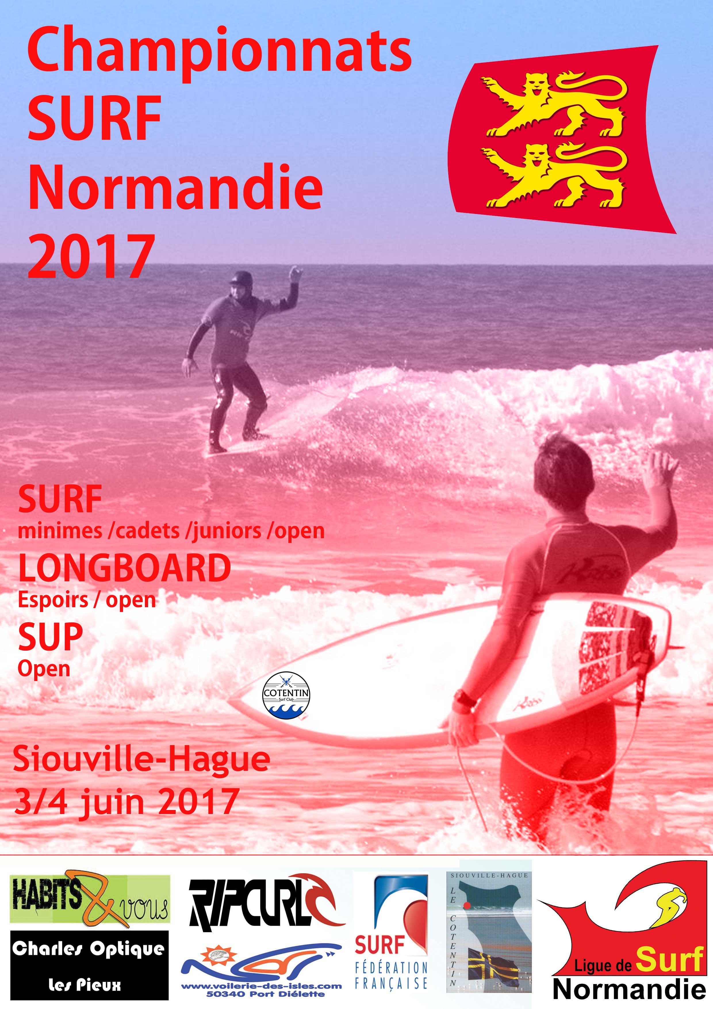 Retour en vidéo des finales open du championnat surf Normandie 2017