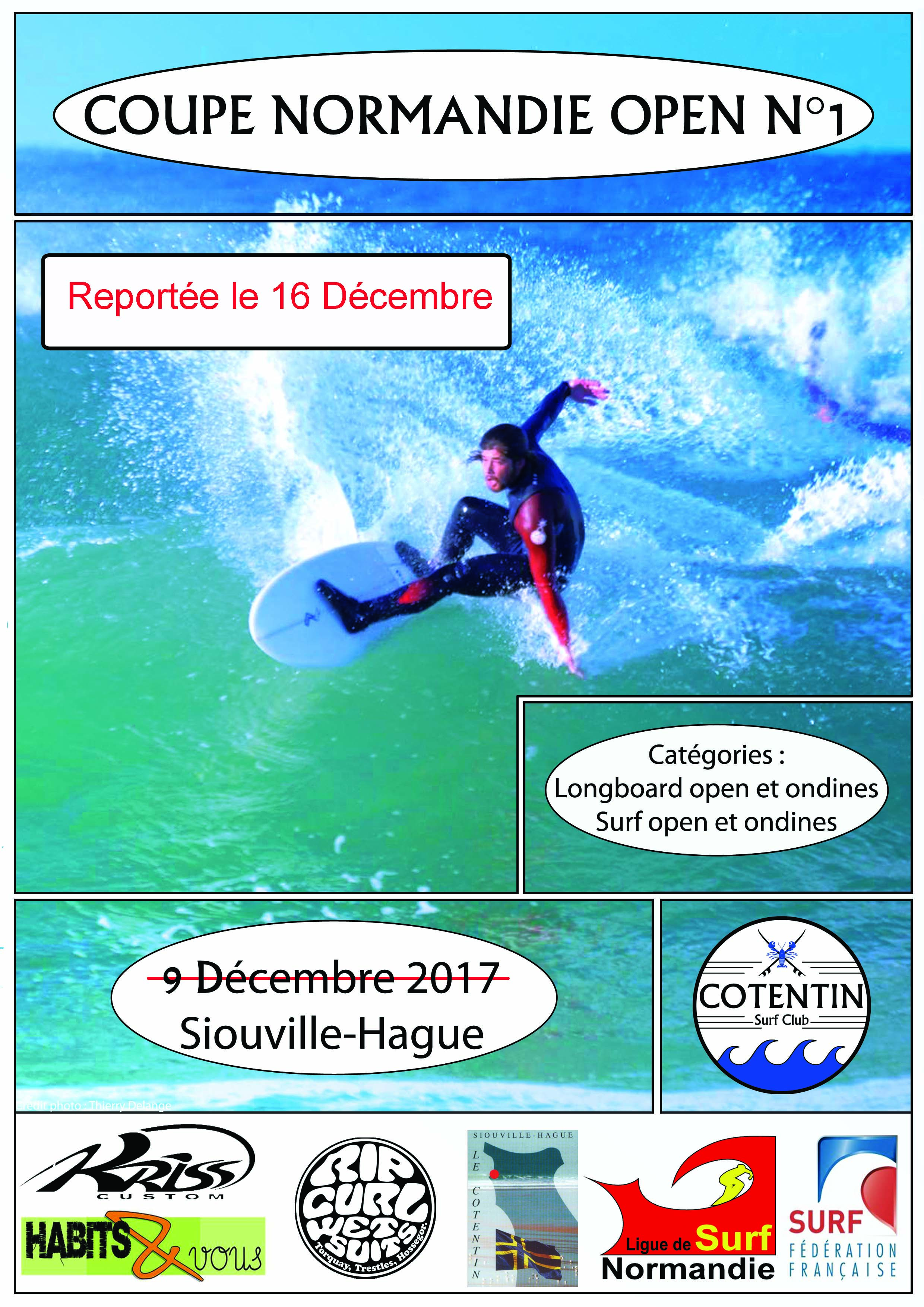 Annulation coupe Normandie n°1 et report le 16 Décembre