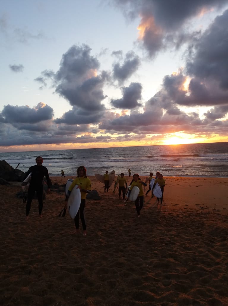 Retour stage section surf à Biarritz