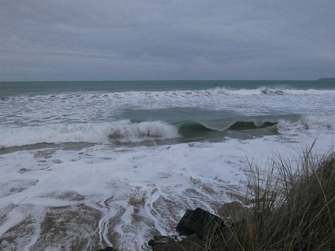 Houle longue d’ouest vent SSE soutenu ce matin