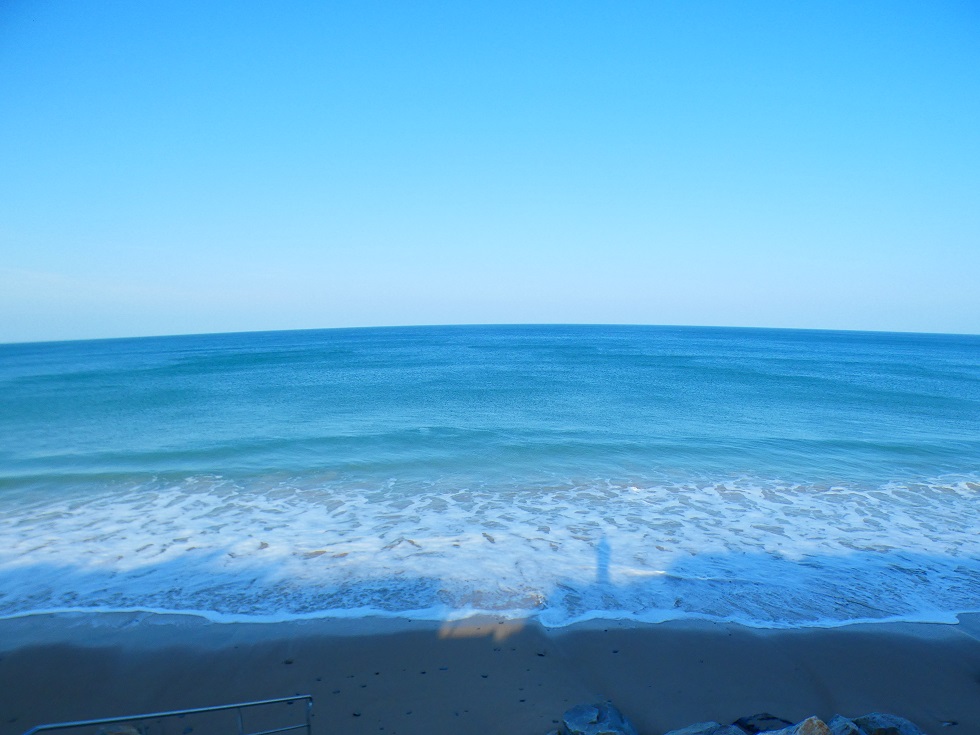 Bleu et petit, une belle journée pour nettoyer la plage!