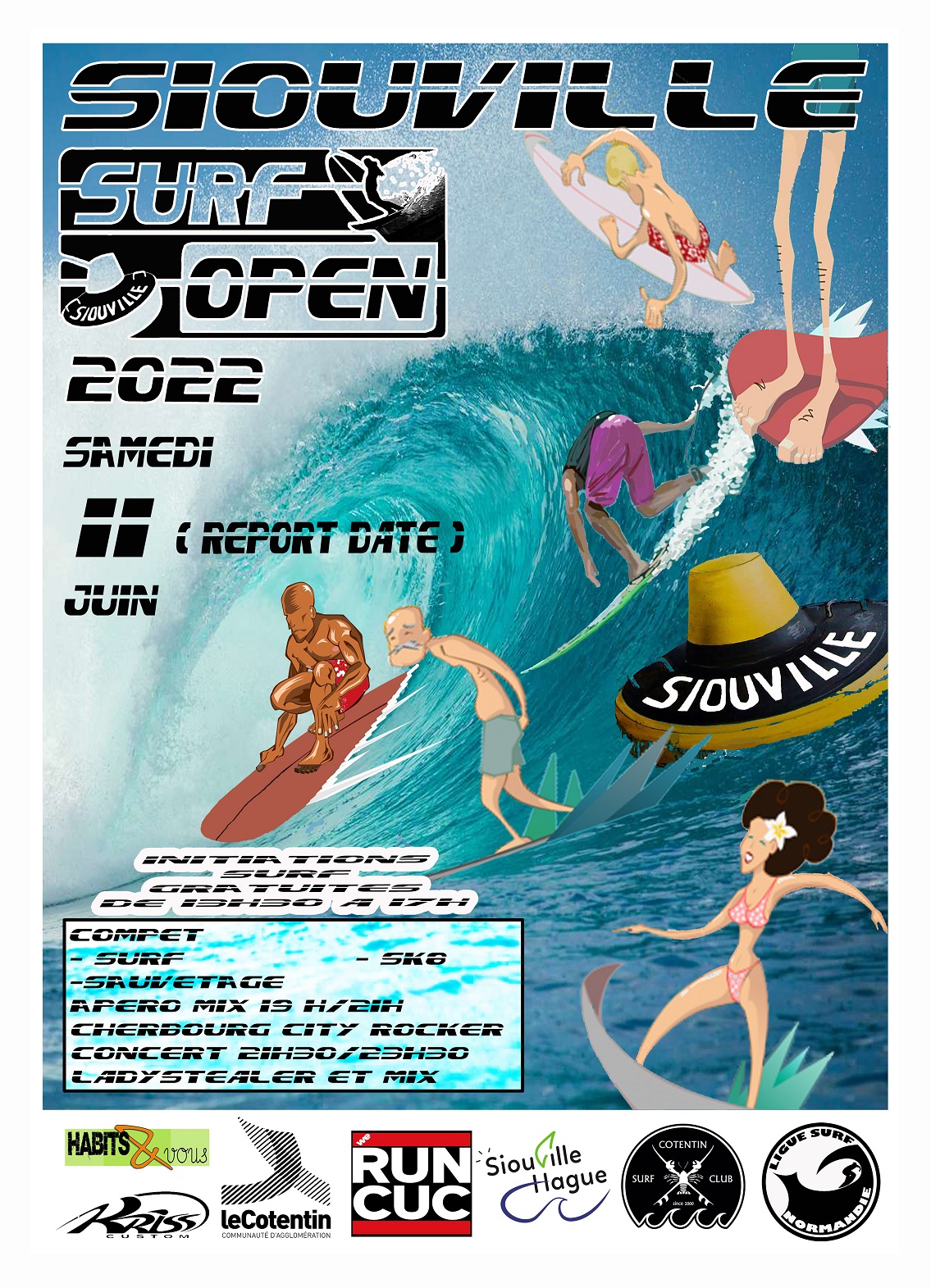 Siouville Surf open J- 3 / Samedi 11 juin à partir de 13h30