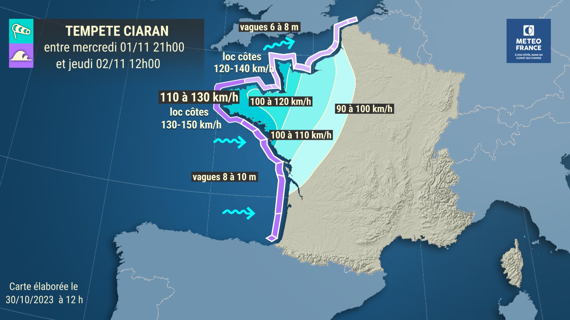 AVIS DE TEMPÊTE CIARAN Jeudi 2 Novembre