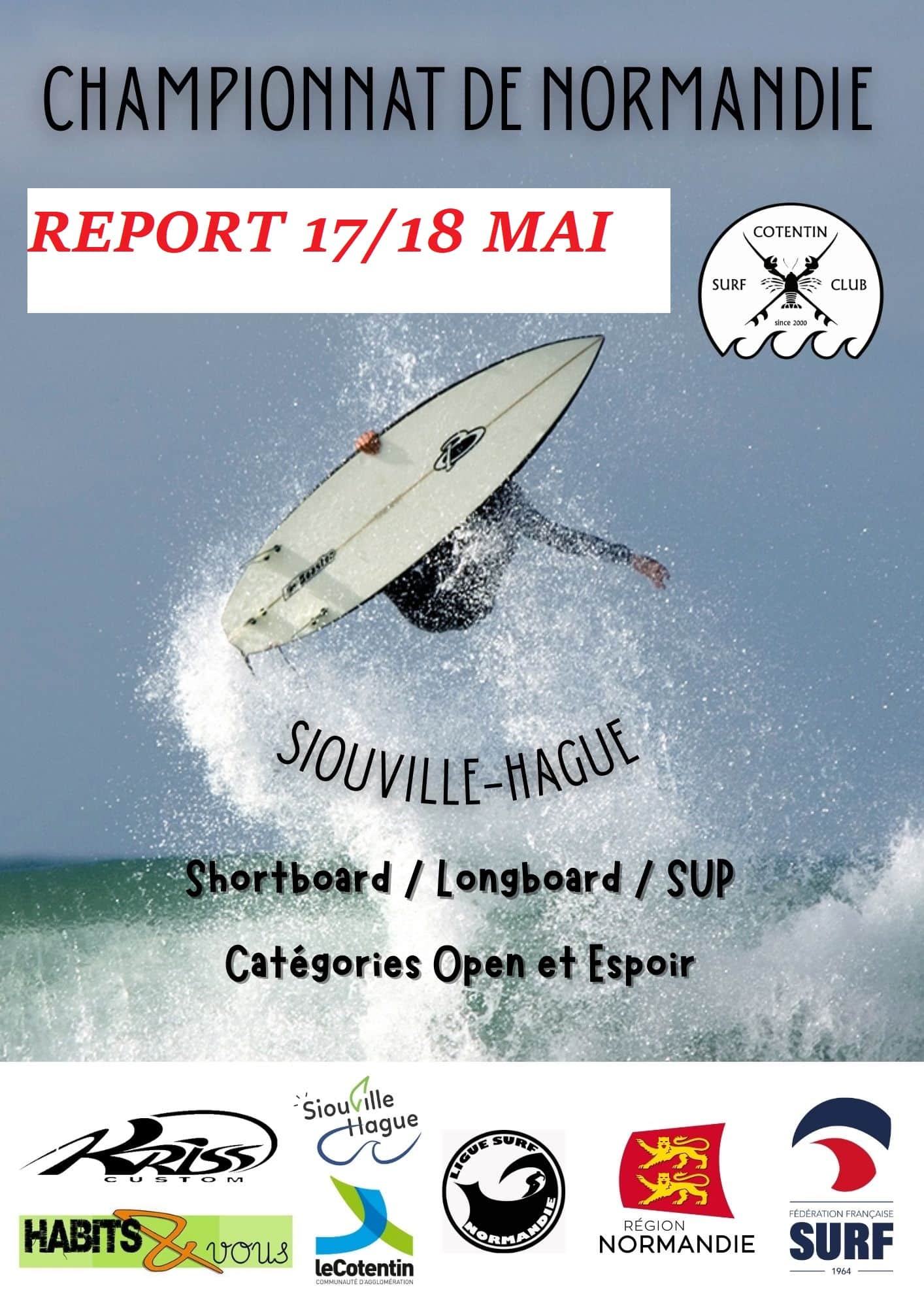 Championnat de Normandie reporté au 17/18 mai Championnat de Normandie reporté au 17/18 mai