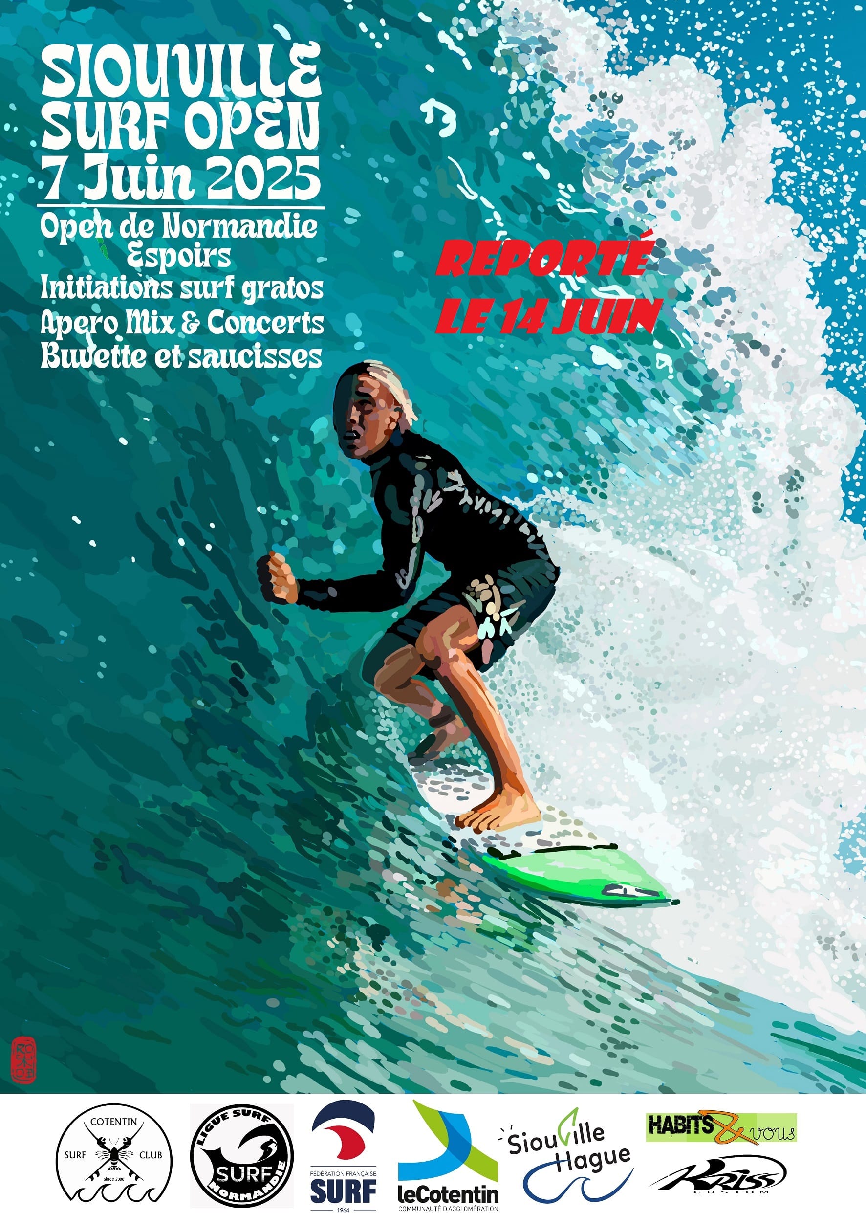 Siouville Surf Open reporté au 14 juin Siouville Surf Open reporté au 14 juin