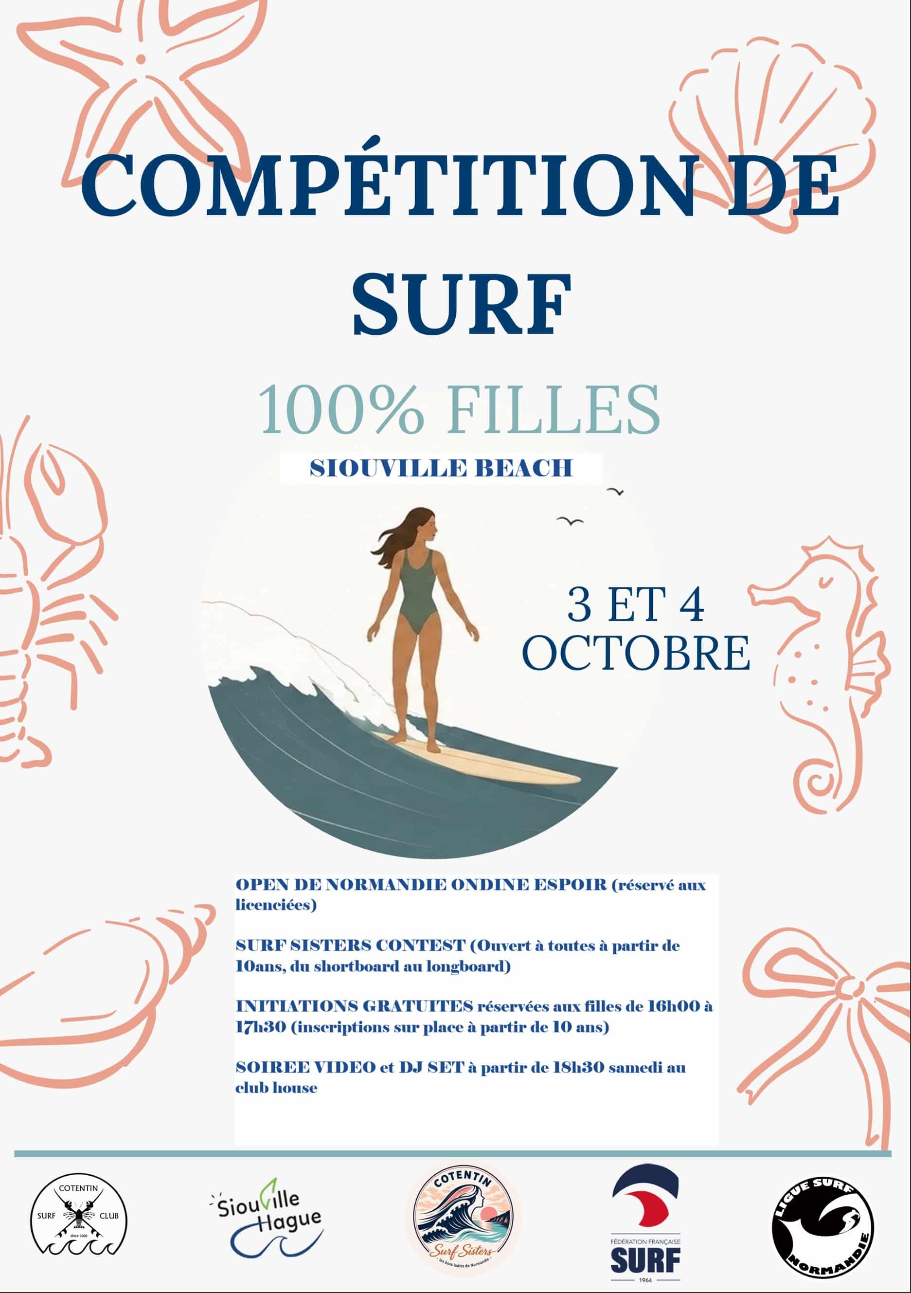 Surf Sisters Contest 3/4 octobre Siouville Beach Surf Sisters Contest 3/4 octobre Siouville Beach